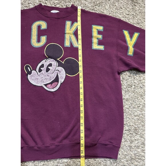 Vintage 90s Mickey & CO Crewneck Pullover Mickey Mouse Spell Out Sweater Size XL - Picture 6 of 8
